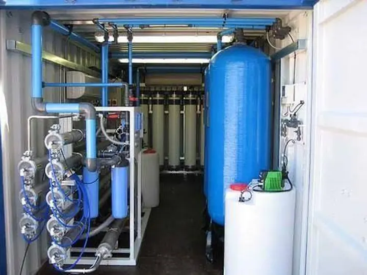 Containerised industrial water treatment system
