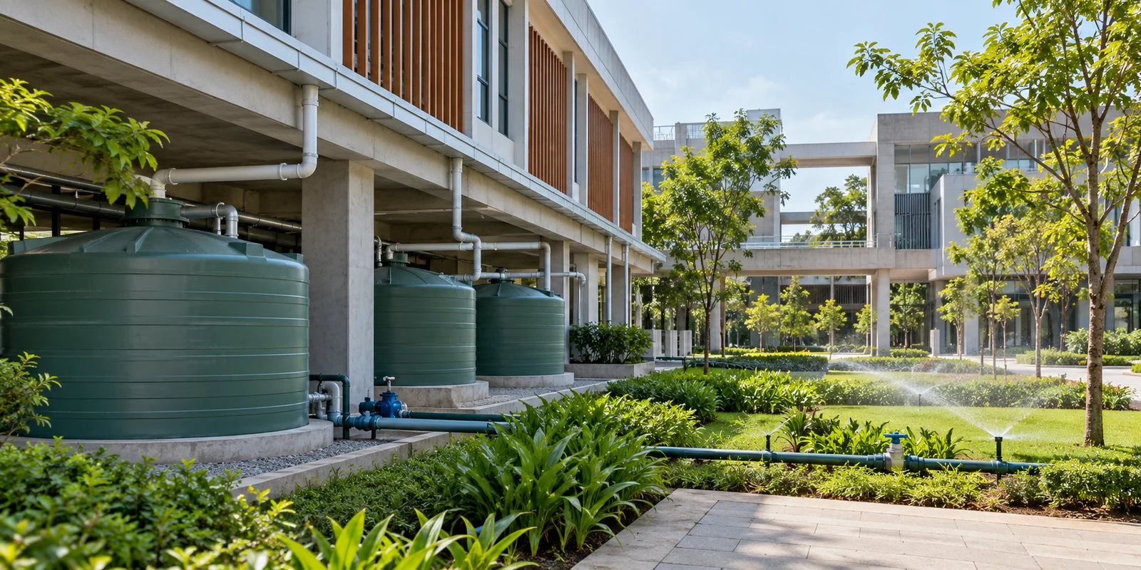 Rainwater capture and storage planning for a facility using local rainfall and demand assumptions